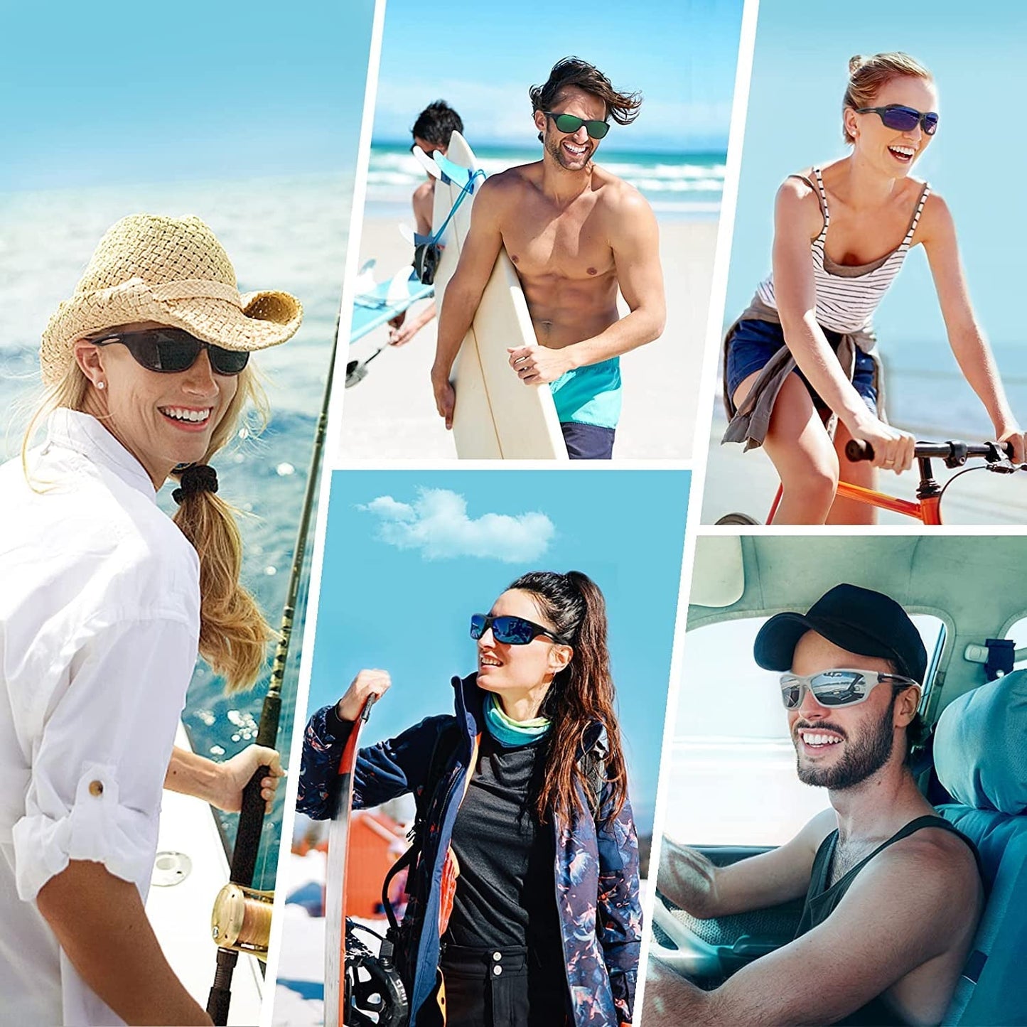 Polarized Sports Sunglasses for Men Women Running Cycling Fishing Golf Driving Shades Sun Glasses Tr90 - WORLD TIME VISITS