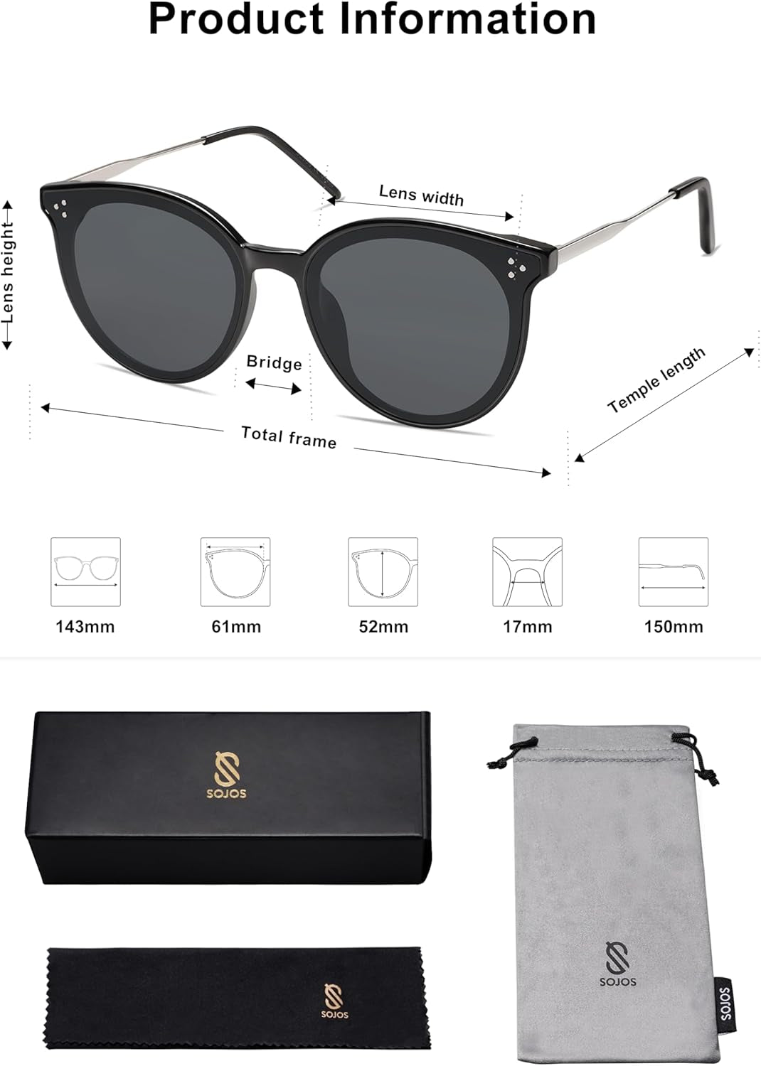 Classic Trendy round Sunglasses Womens Mens Oversized Large Shades UV400 Vacation Sunnies SJ2068