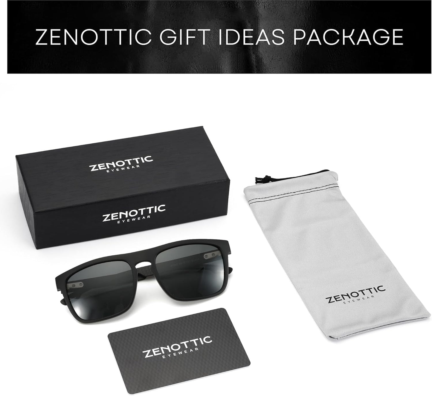 Polarized Sunglasses Men Square: Unbreakable TR90 Frame Carbon Fiber Temple UV400 Protection Sun Glasses for Driving - WORLD TIME VISITS