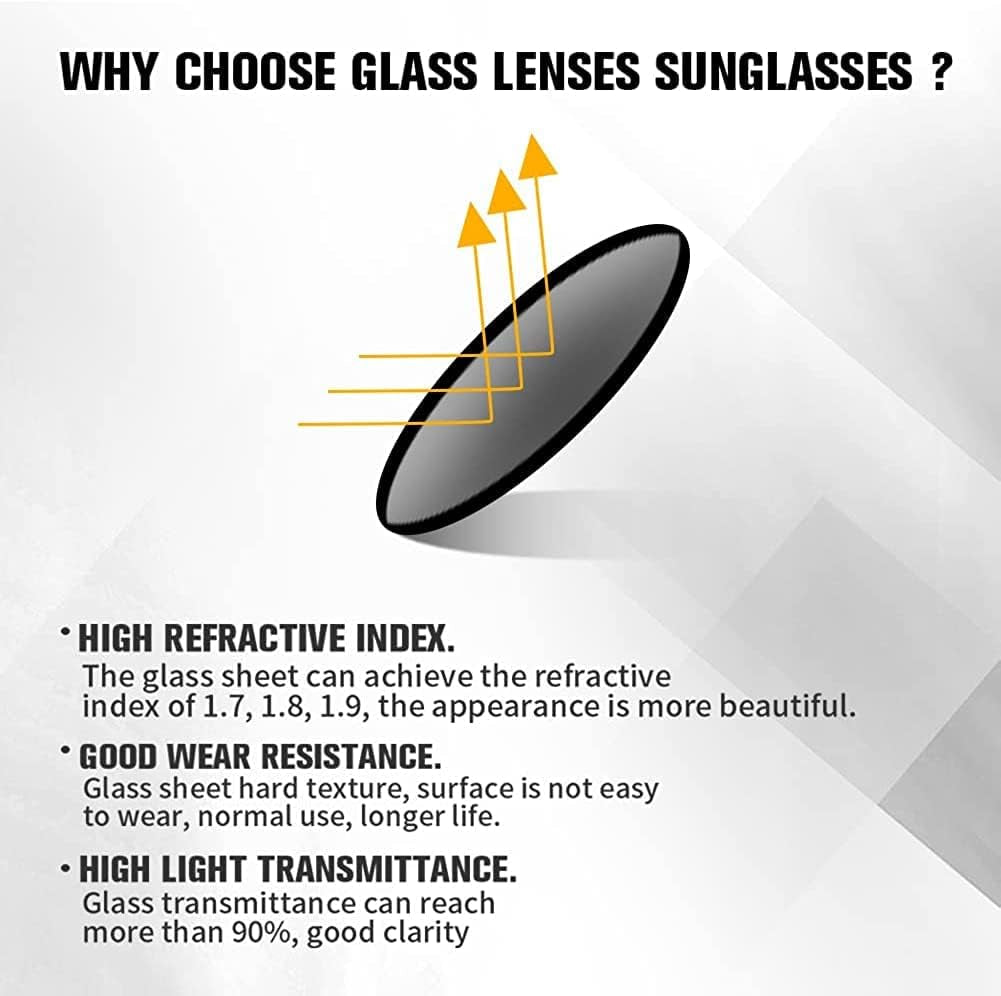 Small Square Sunglasses for Women Men 100% Real Glass Lens Hexagonal Frame - WORLD TIME VISITS