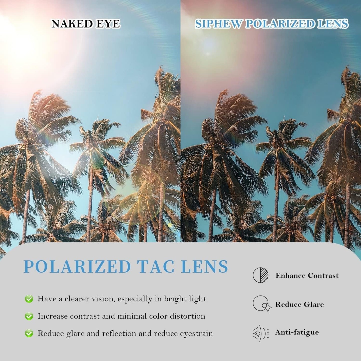Small Wrap Sunglasses for Women | Lightweight Square Frame with 100% UV400 | Polarized Shade for Womens - WORLD TIME VISITS