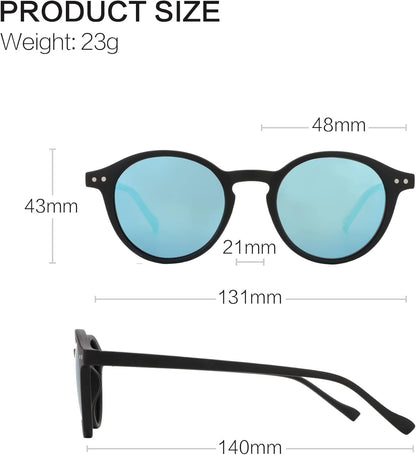 Polarized round Sunglasses, Stylish Sunglasses for Men and Women Retro Classic, Multi-Style Selection