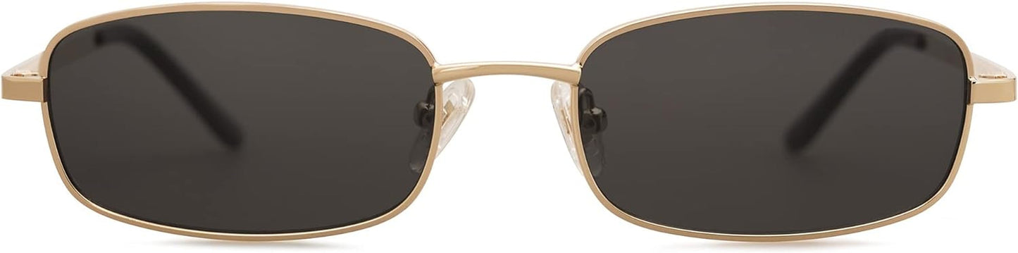Small Y2K Narrow Rectangle Sunglasses Womens Mens Retro 80S 90S Skinny Sunnies SJ1187