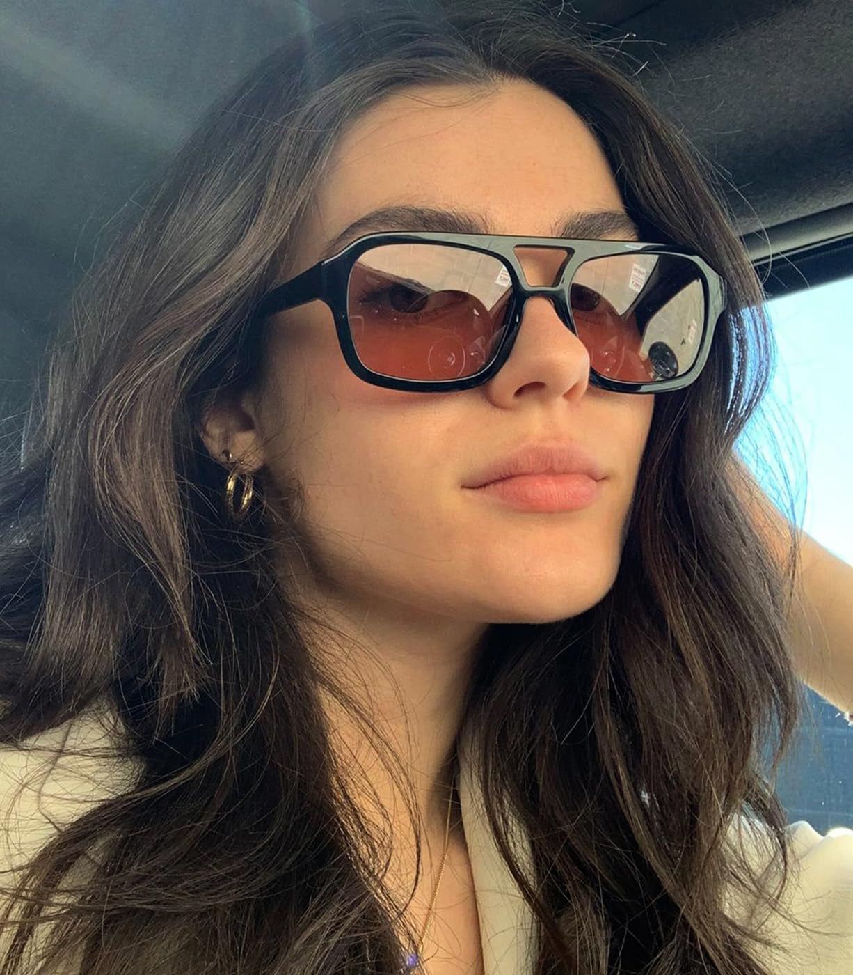 Retro Square Sunglasses for Women Men Trendy Rectangle Aviator Sun Glasses Vintage 70S Shades