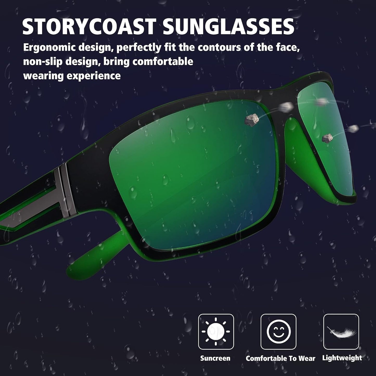 Polarized Sports Sunglasses for Men Women Unbreakable Frame Cycling Fishing Driving - WORLD TIME VISITS