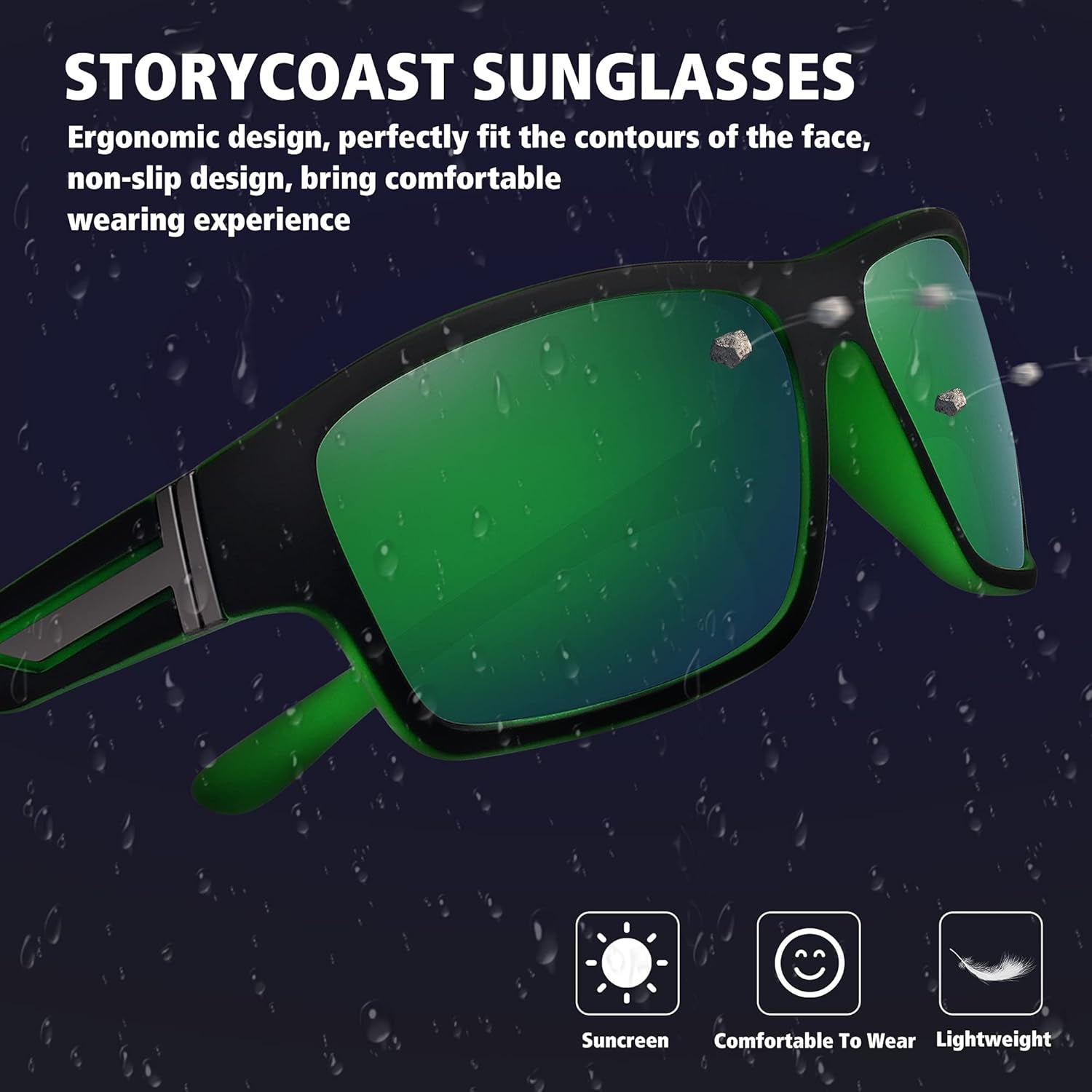 Polarized Sports Sunglasses for Men Women Unbreakable Frame Cycling Fishing Driving - WORLD TIME VISITS