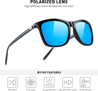 Unisex Polarized Aluminum Sunglasses Vintage Sun Glasses for Men/Women S8286