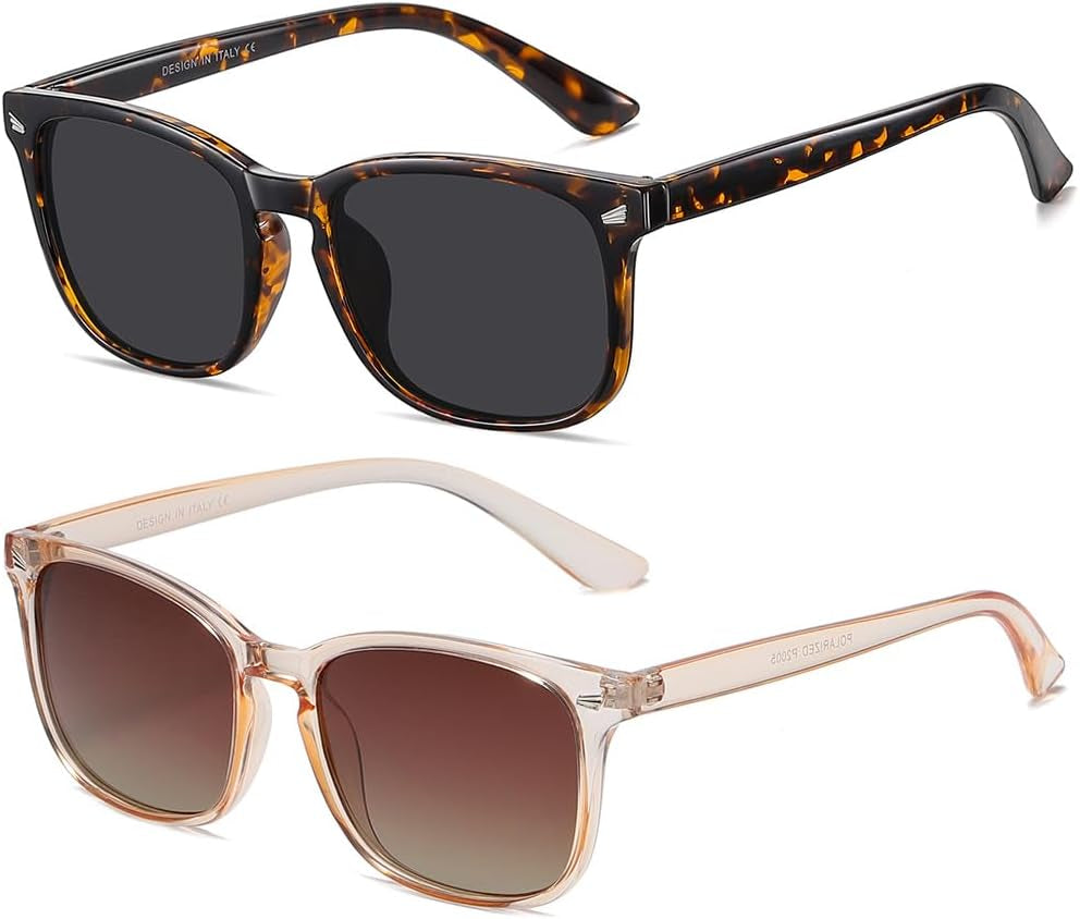 Polarized Sunglasses for Women Classic Retro Style UV400 Protection - WORLD TIME VISITS