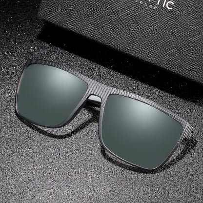 Polarized Sunglasses for Men Lightweight TR90 Frame UV400 Protection Square Sun Glasses