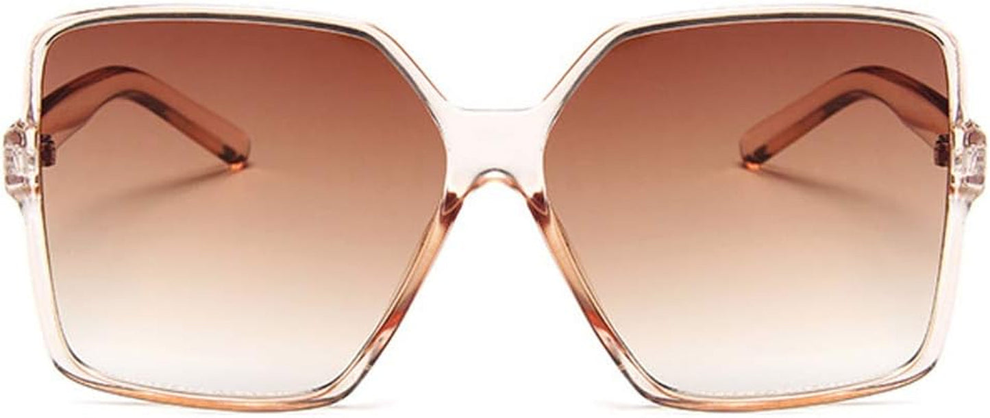 Oversized Square Sunglasses for Women Big Large Wide Fashion Shades for Men UV Protection Unisex - WORLD TIME VISITS