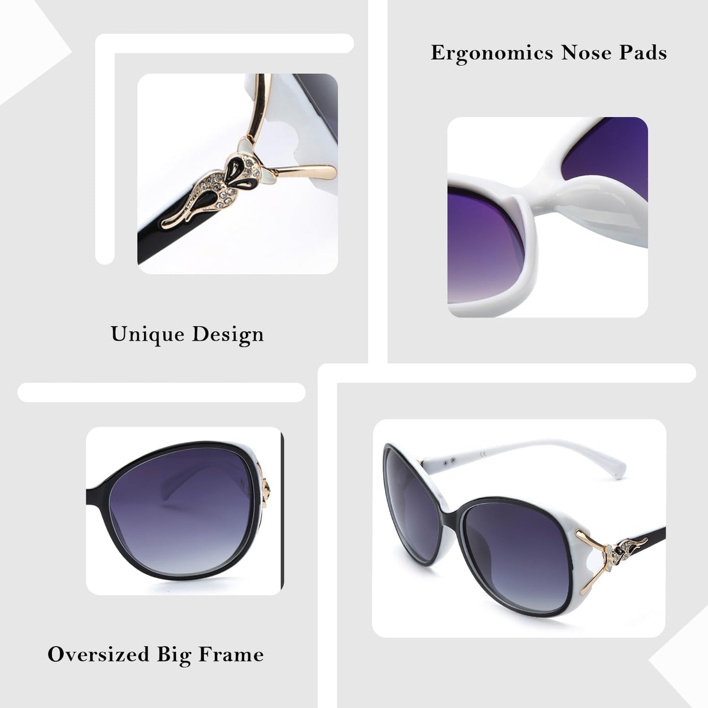 Sunglasses for Women Trendy Polarized Sunglasses Oversized Big Sun Glasses Ladies Shades UV Protection