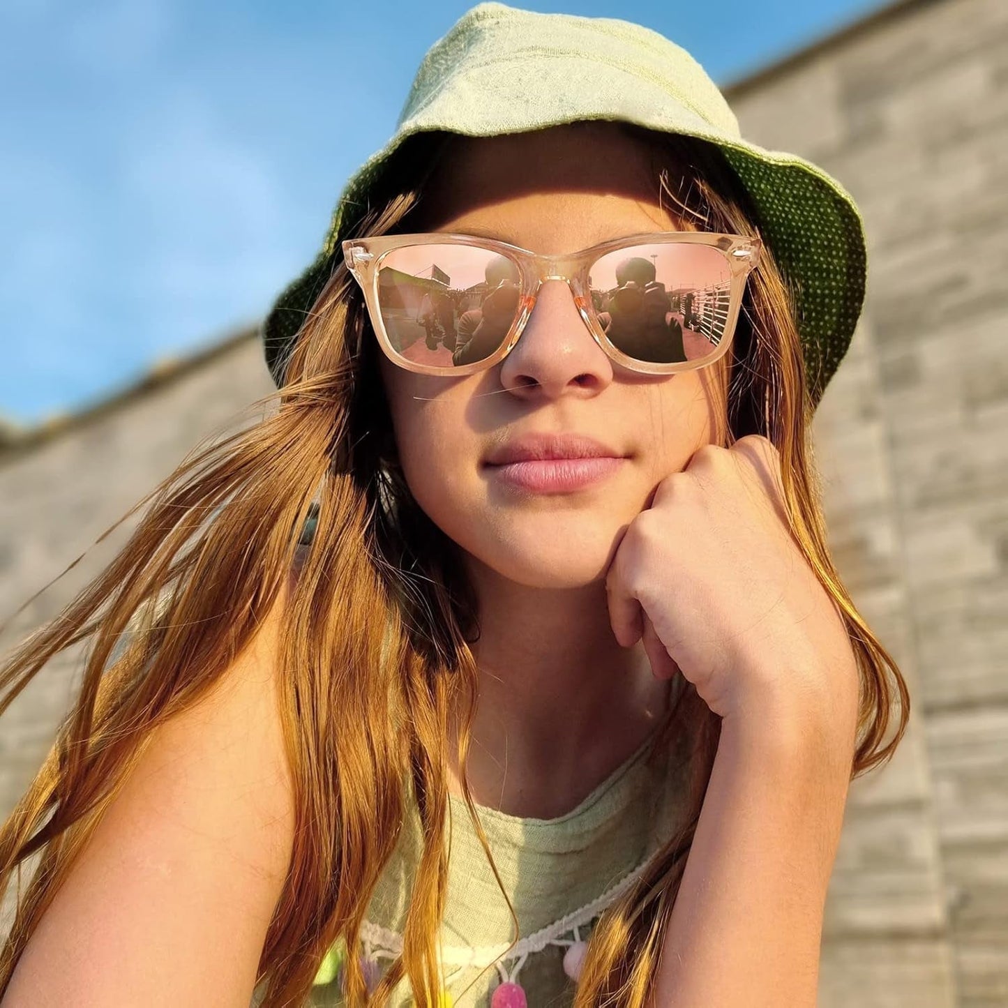 Polarized Sunglasses for Women Men Classic Retro Square Frame Driving Trendy Sun Glasses UV Protection