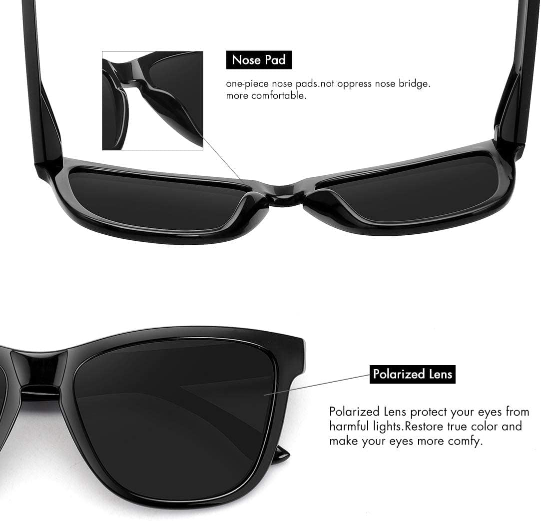 Polarized Sunglasses for Women Men Trendy Classic Retro Designer Style Fashion UV400 Protection - WORLD TIME VISITS