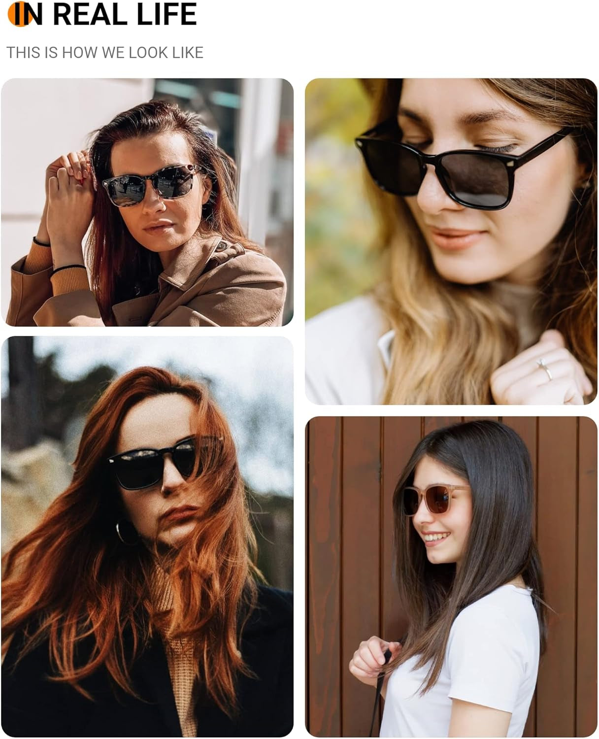 Polarized Sunglasses for Womens and Mens,Classic Square Frames Shades for UV Protection, Stylish and Trendy Sunnies - WORLD TIME VISITS
