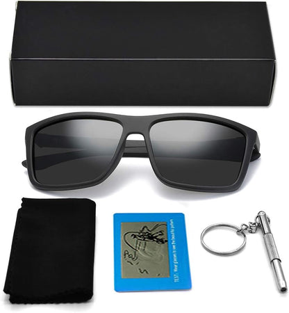 Polarized Sunglasses for Men Driving Mens Sunglasses Rectangular Vintage Sun Glasses for Men/Women