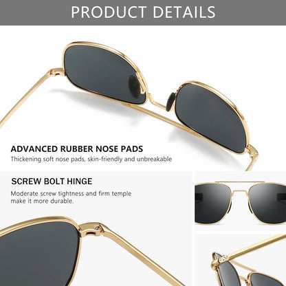 Men'S Military Style Polarized Pilot Aviator Sunglasses Bayonet Temples - WORLD TIME VISITS