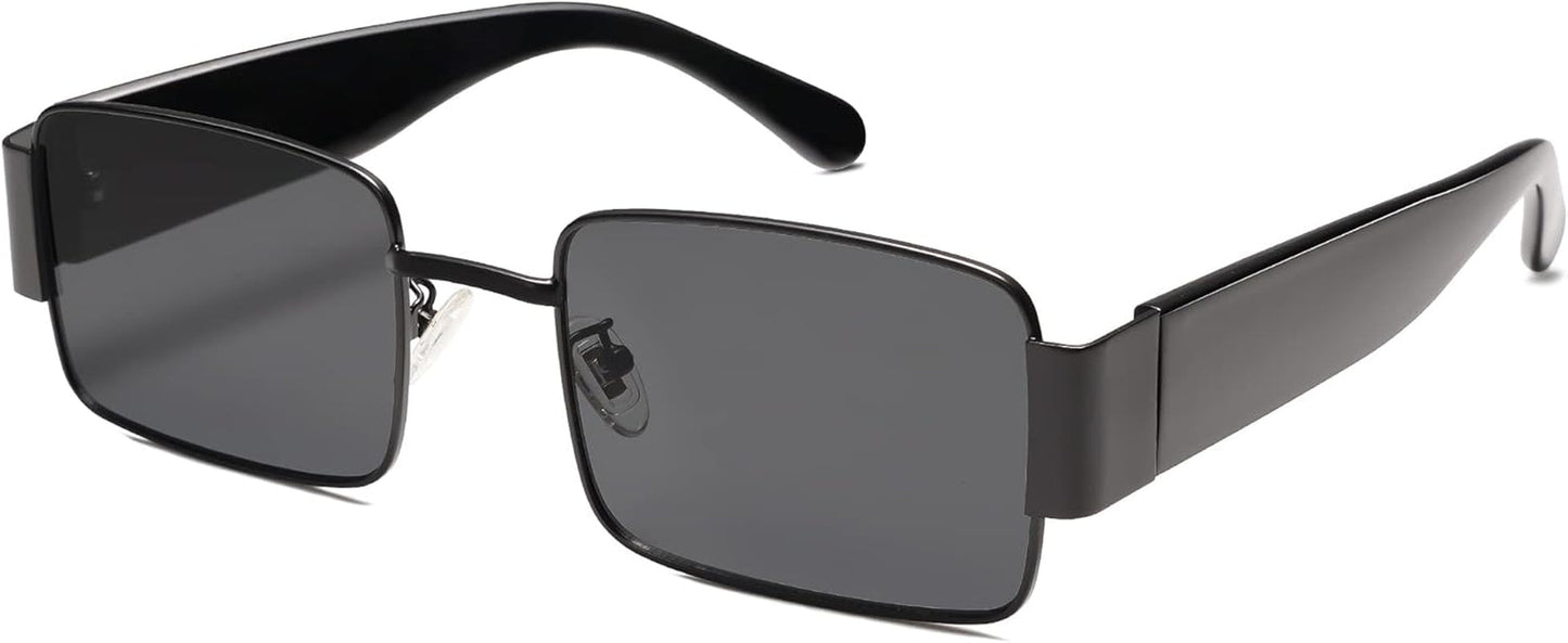 Retro Fashion Rectangle Sunglasses Womens Mens Vintage Trendy Square Shades SJ1162