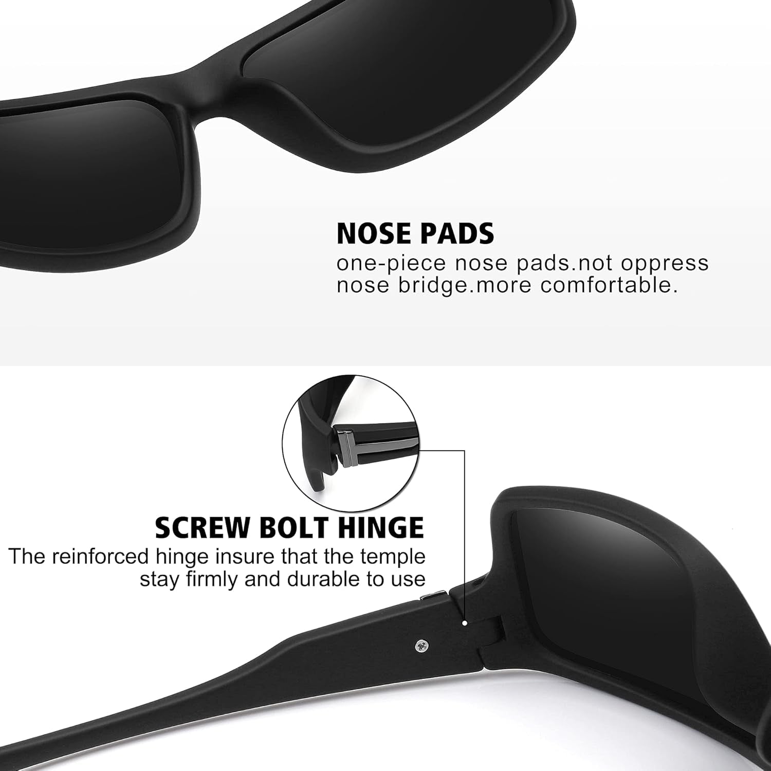 Polarized Sports Sunglasses for Men Women Unbreakable Frame Cycling Fishing Driving - WORLD TIME VISITS