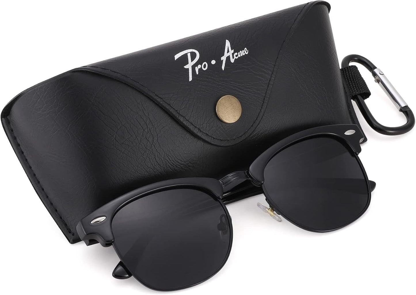 Semi-Rimless Polarized Sunglasses UV 400 Protection for Women Men