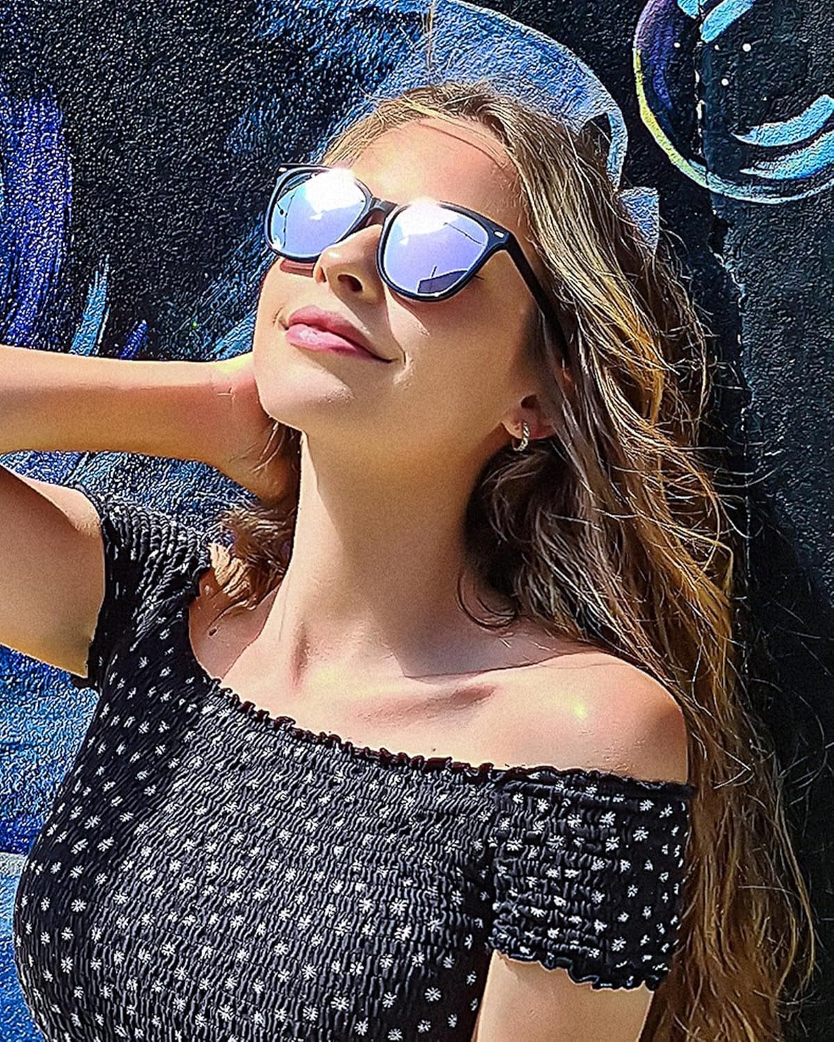 2 Packs Sunglasses for Women Polarized UV400 Protection Lens Big Frame Fashion Glasses Trendy Stylish Shade - WORLD TIME VISITS