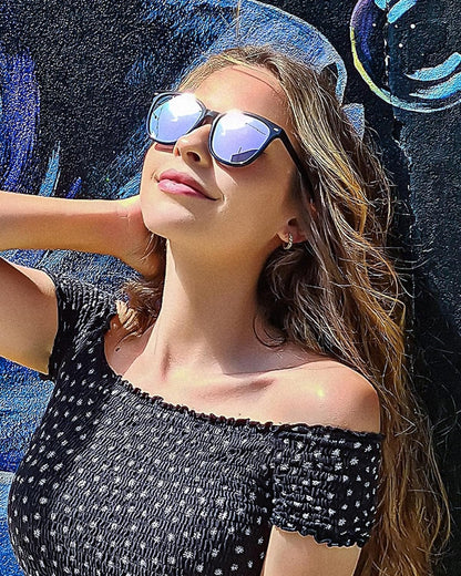2 Packs Sunglasses for Women Polarized UV400 Protection Lens Big Frame Fashion Glasses Trendy Stylish Shade - WORLD TIME VISITS