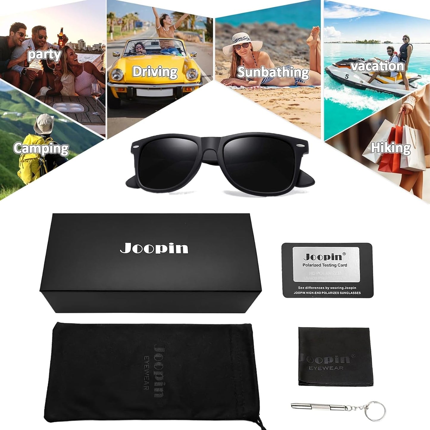 Square Sunglasses Polarized UV Protection Trendy Designer Sun Glasses Men Women