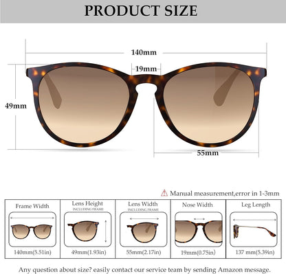 Vintage round Polarized Sunglasses for Women Men Classic Retro Trendy Designer Style Sun Glasses UV400 Protection