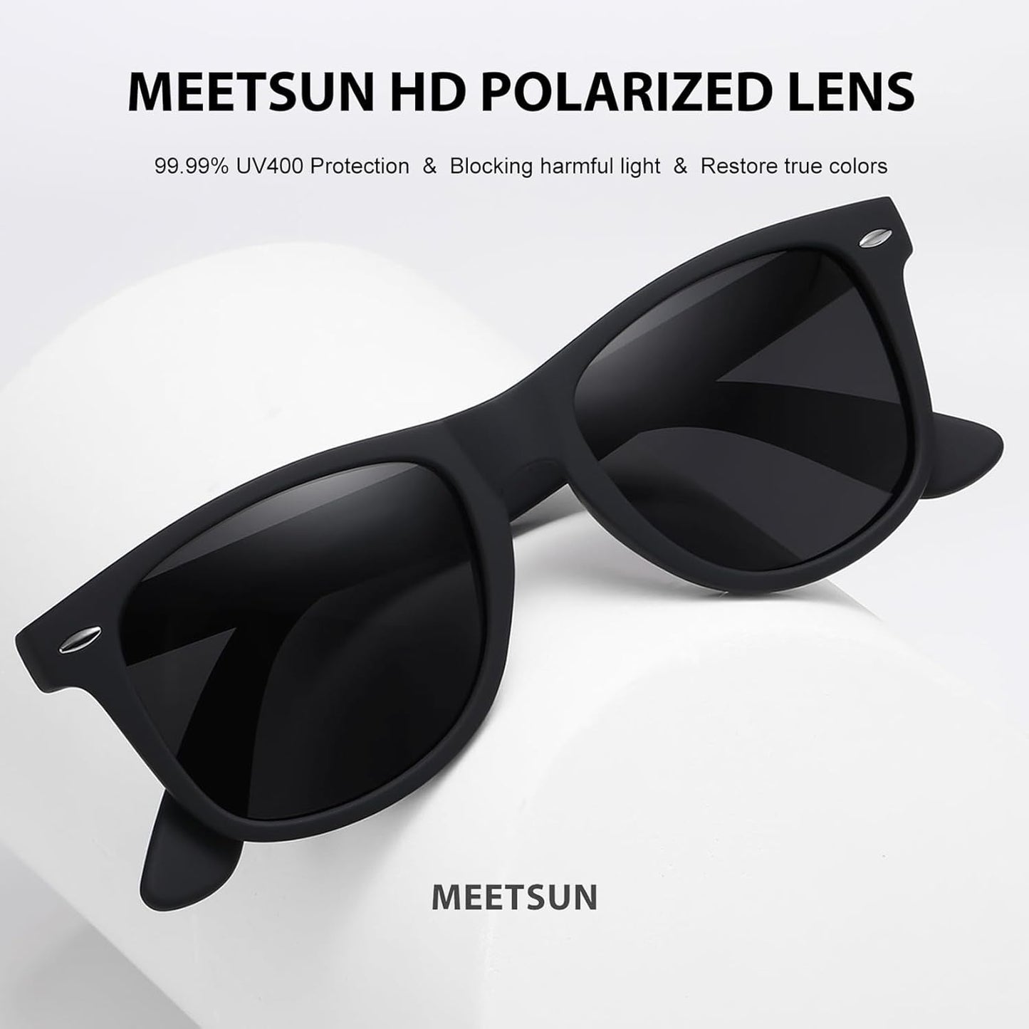 Polarized Sunglasses for Women Men Classic Retro Trendy Driving Sun Glasses UV400 Protection (3 Pack)