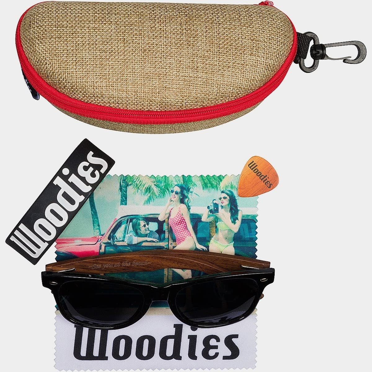 Walnut Wood Sunglasses with Dark Polarized Lenses for Men and Women | 100% UVA/UVB Ray Protection