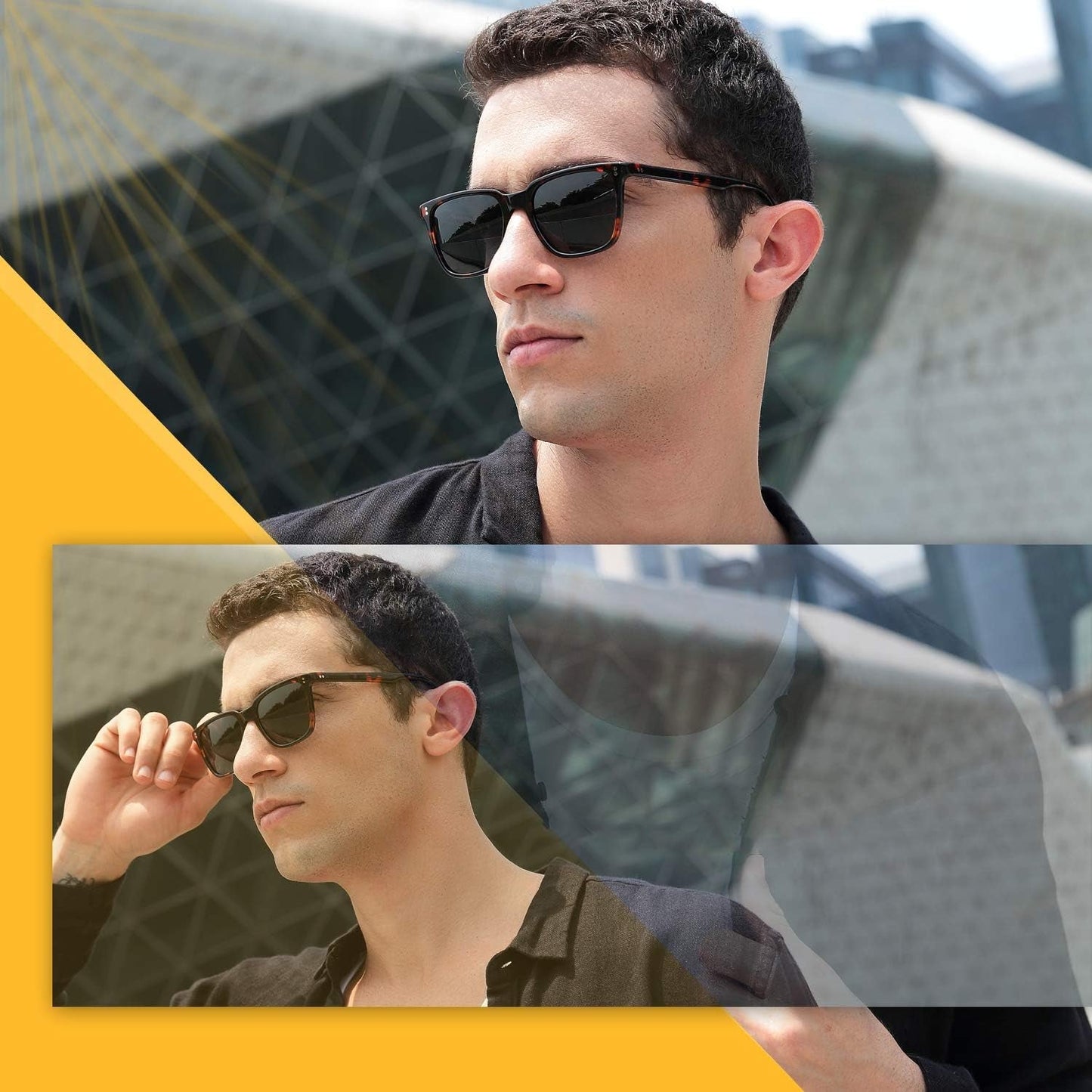 Polarized Men'S Sunglasses UV400 Protection for Driving Fishing Hiking Golf Outdoor Sport Glasses - WORLD TIME VISITS