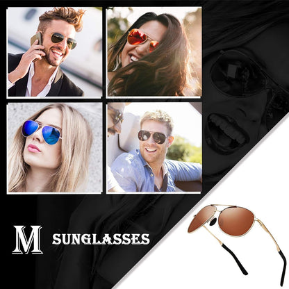 Aviator Sunglasses for Men Polarized Women UV Protection Lightweight Driving Fishing Sports Unisex Glasses MX208