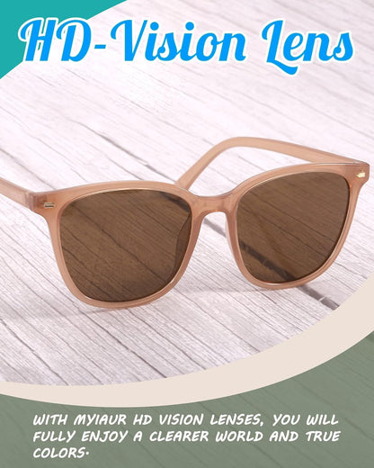 Polarized Sunglasses for Women, Square Mirrored Trendy Shades with UV Protection Reduce Glare Sun Glasses - WORLD TIME VISITS