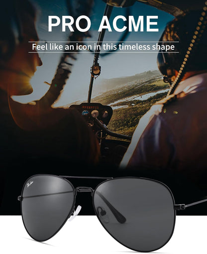 Classic Aviator Sunglasses for Men Women 100% Real Glass Lens