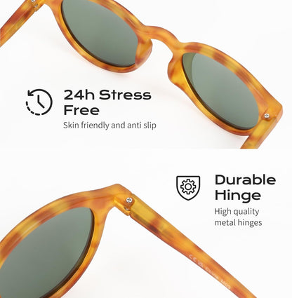 Polarized round Sunglasses, Stylish Sunglasses for Men and Women Retro Classic, Multi-Style Selection
