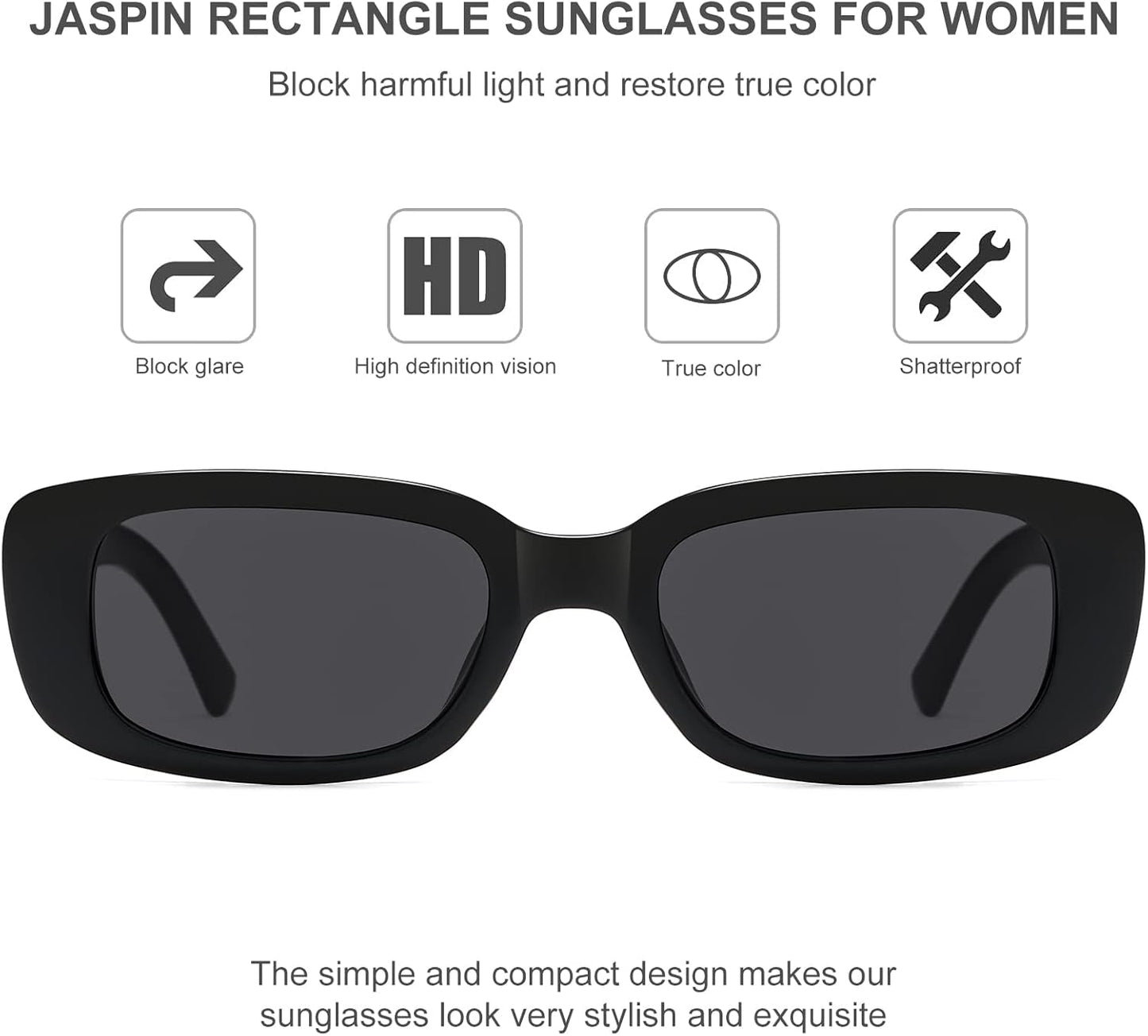 Rectangle Sunglasses for Women Men Trendy Y2K Retro 90S Sun Glasses UV400 Protection Cool Square Frame