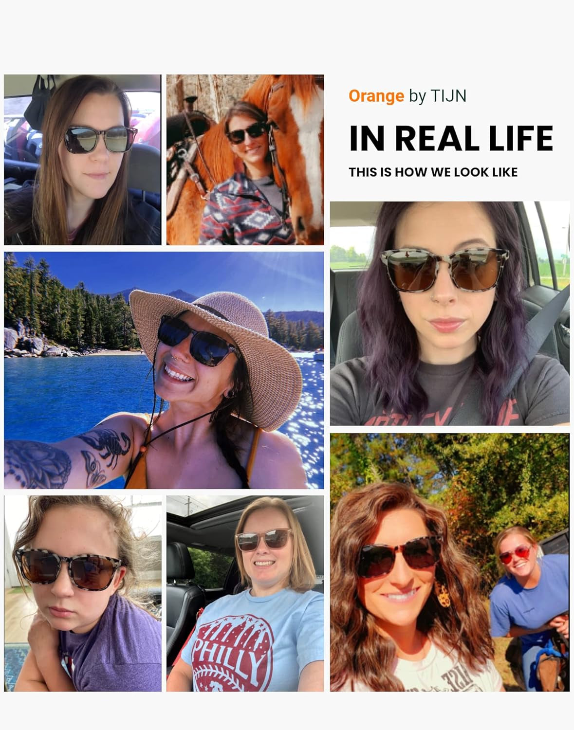 Polarized Sunglasses for Womens and Mens,Classic Square Frames Shades for UV Protection, Stylish and Trendy Sunnies - WORLD TIME VISITS