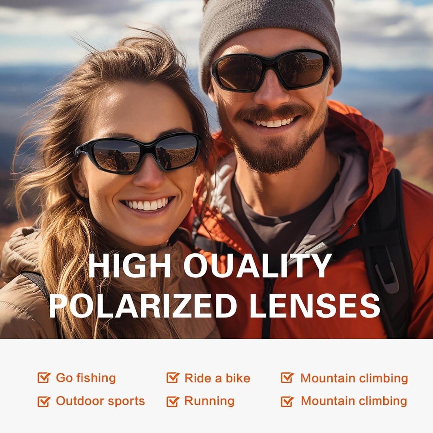 Sports Polarized Sunglasses for Men: Womens UV400 Protection Sun Glasses Wrap around Goggles for Fishing Driving TR90 - WORLD TIME VISITS