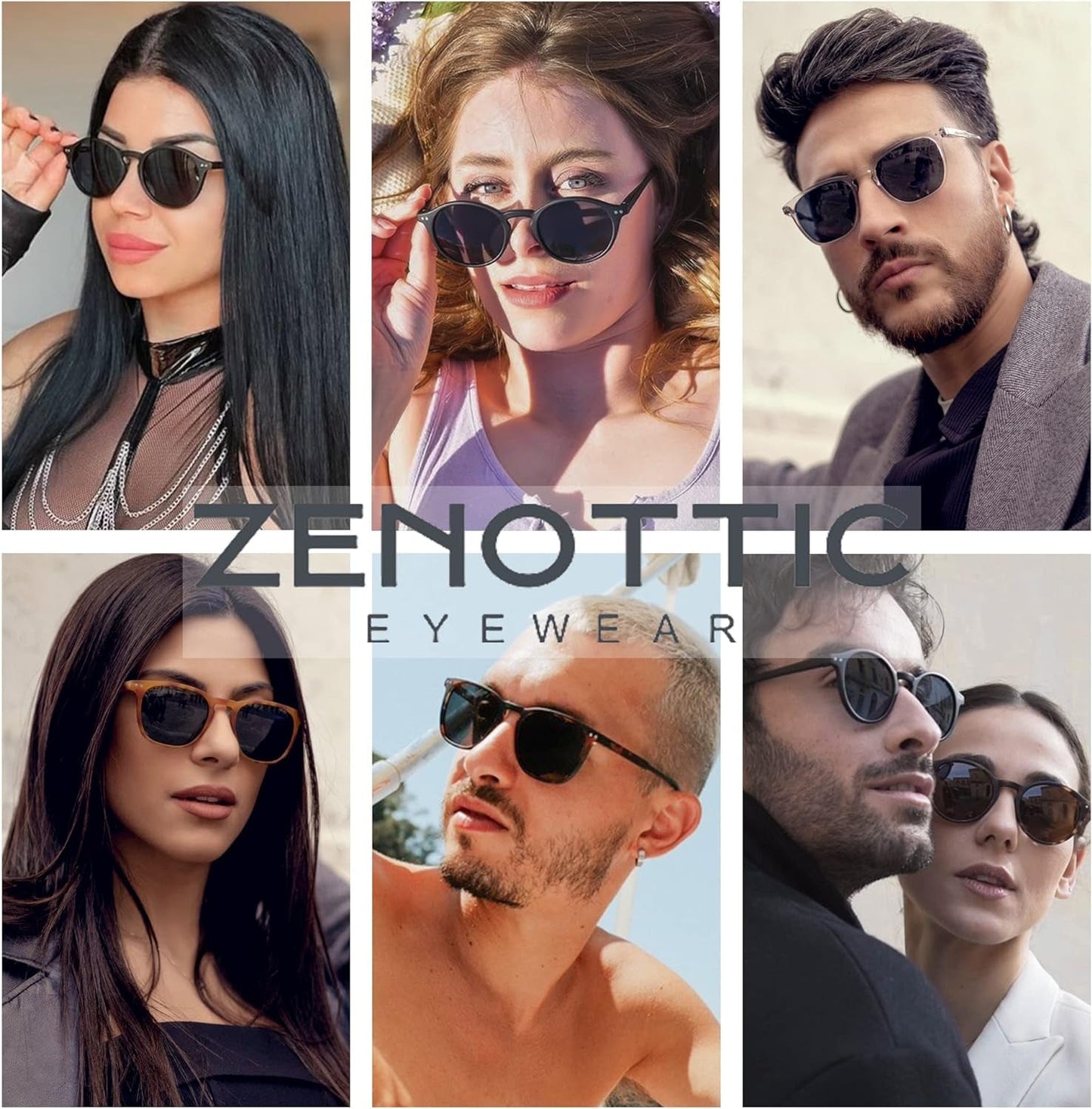 Polarized Sunglasses for Women Men: Retro Shades round | Square Frame UV Protection 2 Pack