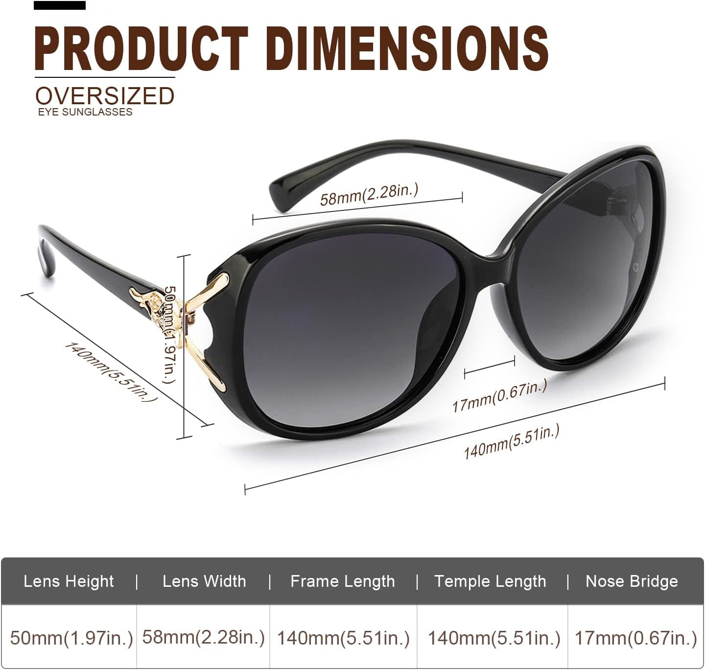 Sunglasses for Women Trendy Polarized Sunglasses Oversized Big Sun Glasses Ladies Shades UV Protection - WORLD TIME VISITS
