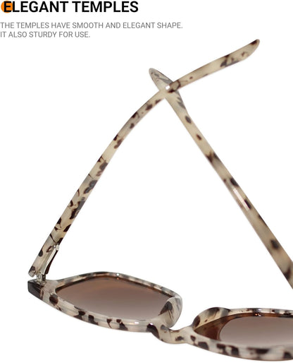 Polarized Sunglasses for Womens and Mens,Classic Square Frames Shades for UV Protection, Stylish and Trendy Sunnies - WORLD TIME VISITS