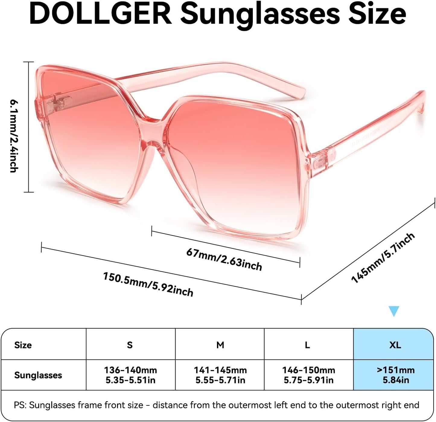 Oversized Square Sunglasses for Women Big Large Wide Fashion Shades for Men UV Protection Unisex