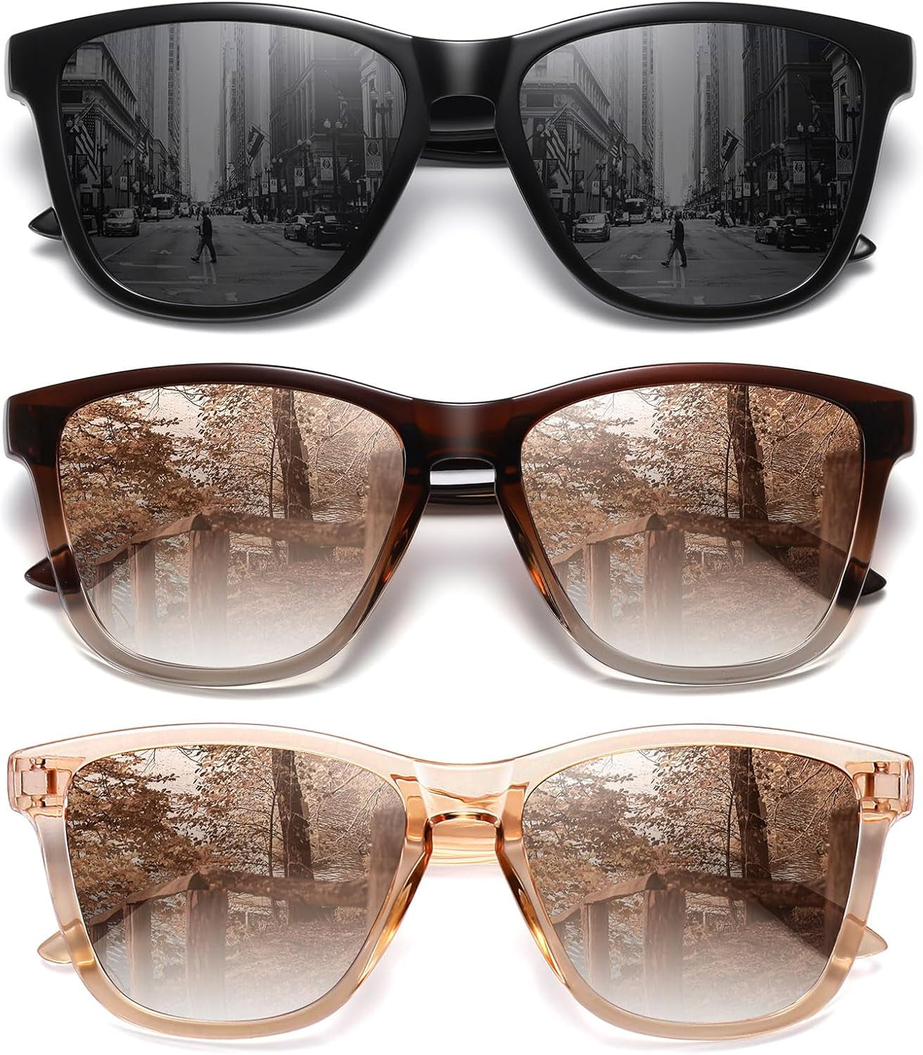 Polarized Sunglasses for Women Men Trendy Classic Retro Designer Style Fashion UV400 Protection