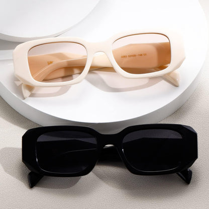 Rectangle Sunglasses for Women Men Trendy Retro Trendy Sun Glasses 90’S Vintage Square Frame K1307 - WORLD TIME VISITS