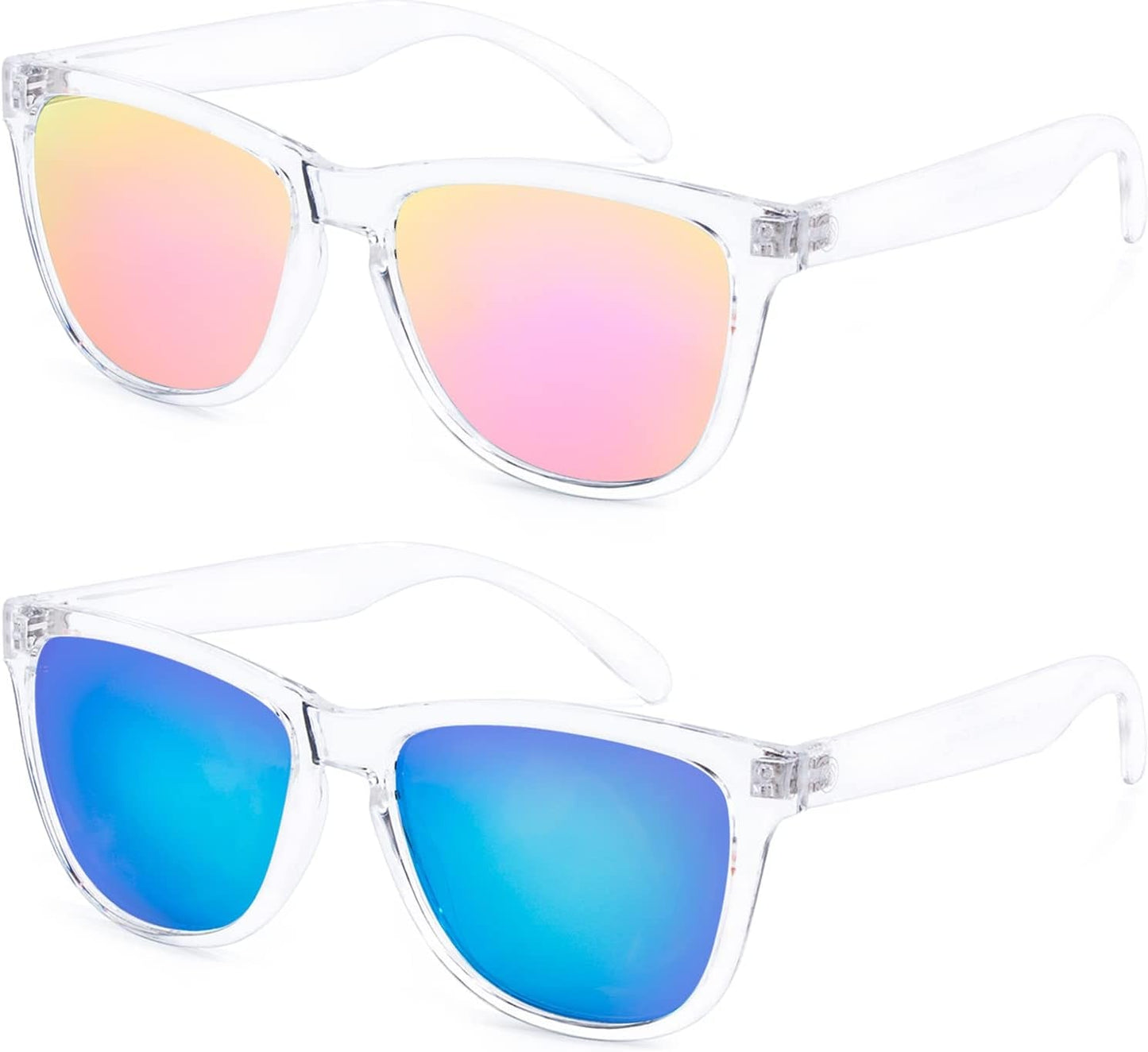 Sunglasses Womens,Classic Square Frame UV400 Mirrored Lens,Sunglasses Fit for Beach,Vacation,Driving