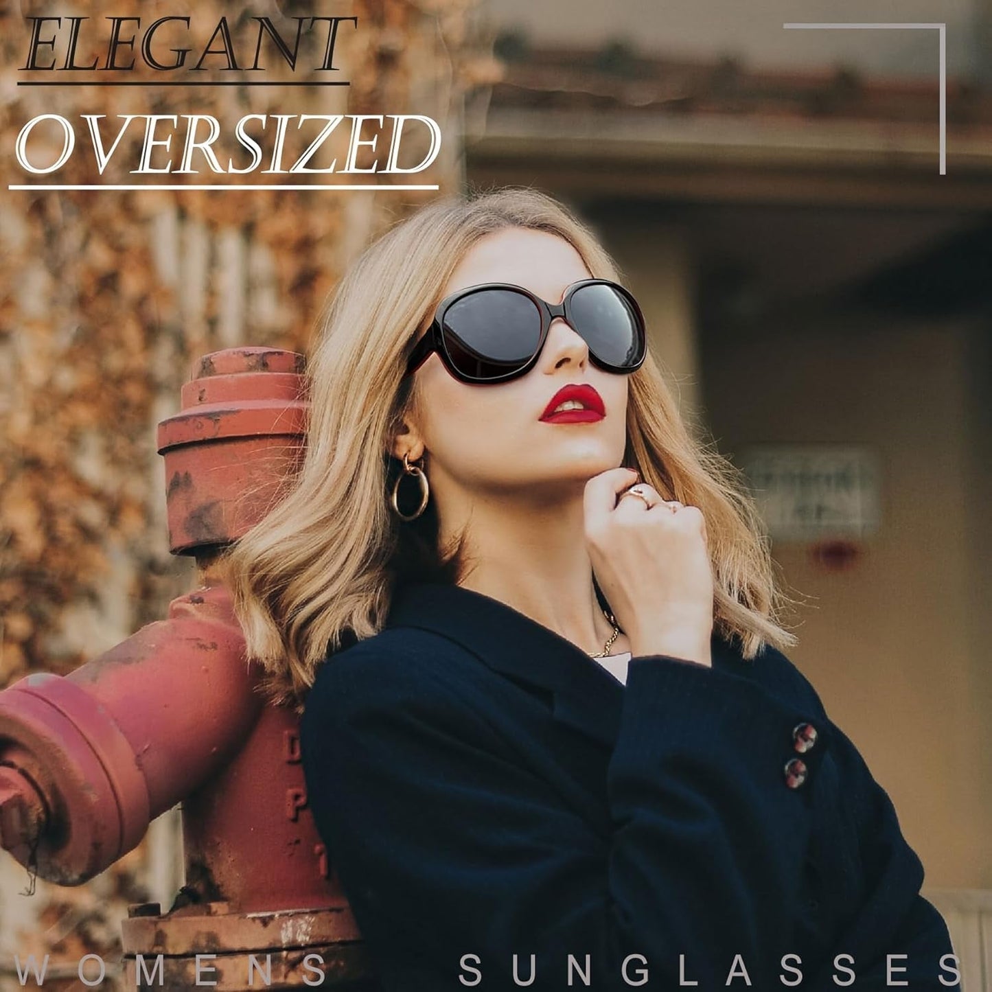 Oversized Sunglasses Womens Trendy Polarized Large Driving Sun Glasses Ladies UV Protective Big Sunnies Shades - WORLD TIME VISITS