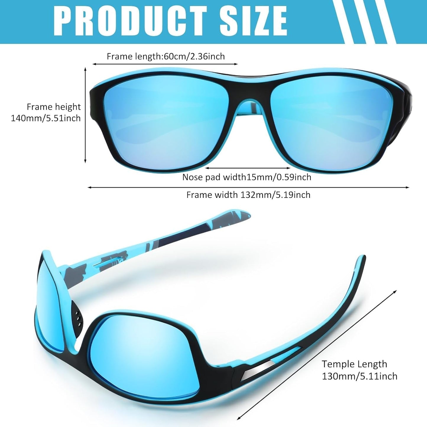 4 Pairs Men Polarized Sunglasses with UV Protection Driving Glasses Sports for Sport Outdoor Activities