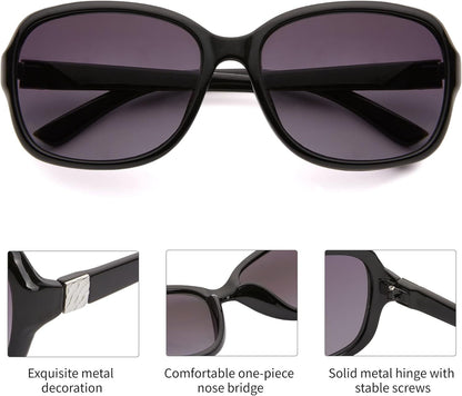2 Pack Classic Vintage Sunglasses for Women Men,Fashion Sun Shades Glasses with UV400 Protection