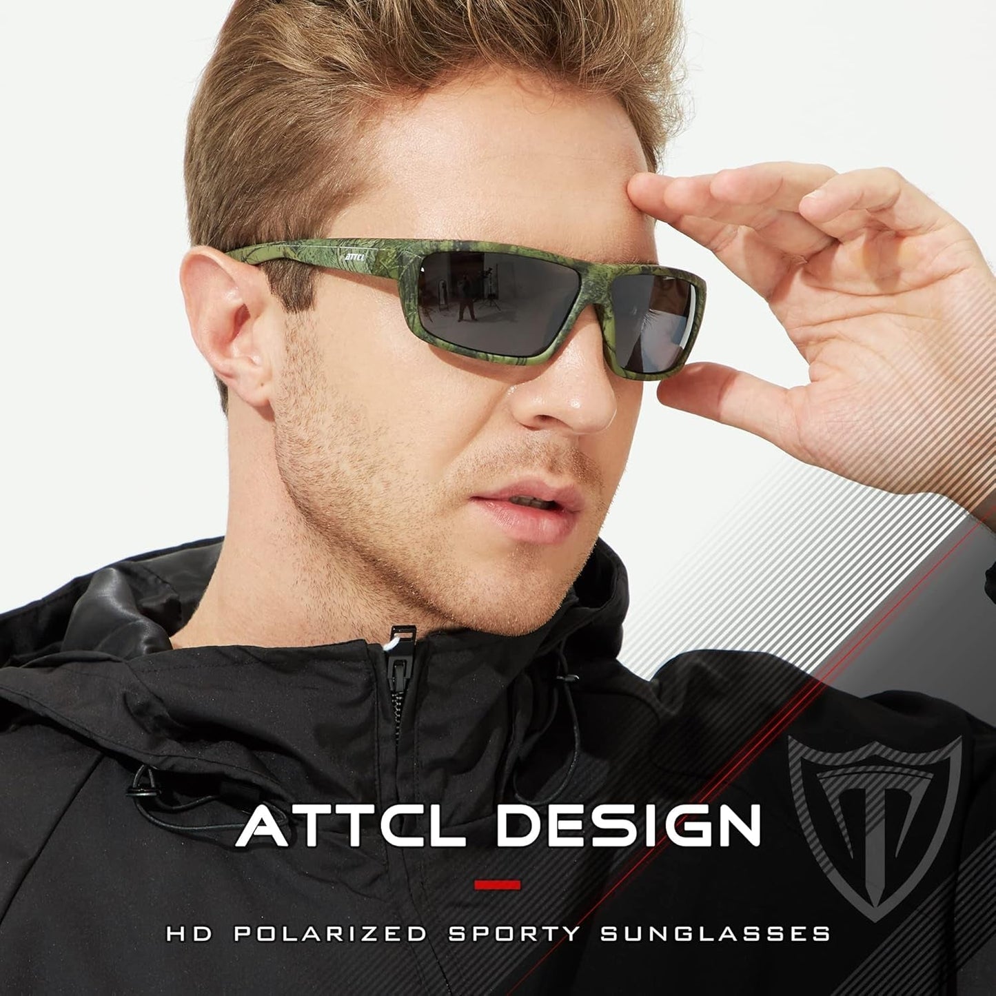 Polarized Wrap Sunglasses for Men - Fishing Sports Glasses UV Protection
