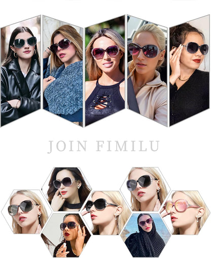 Sunglasses for Women Trendy Polarized Sunglasses Oversized Big Sun Glasses Ladies Shades UV Protection