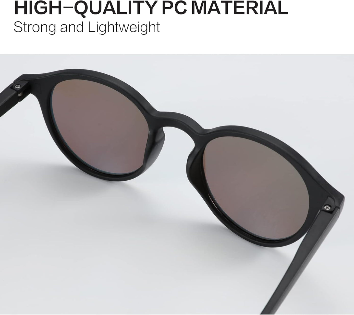 Polarized round Sunglasses, Stylish Sunglasses for Men and Women Retro Classic, Multi-Style Selection